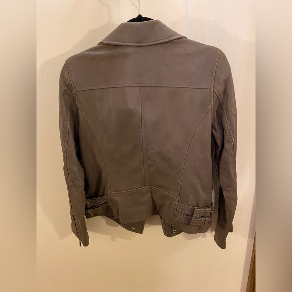 Michael Kors 100% Leather Moto Jacket - Picture 5 of 7